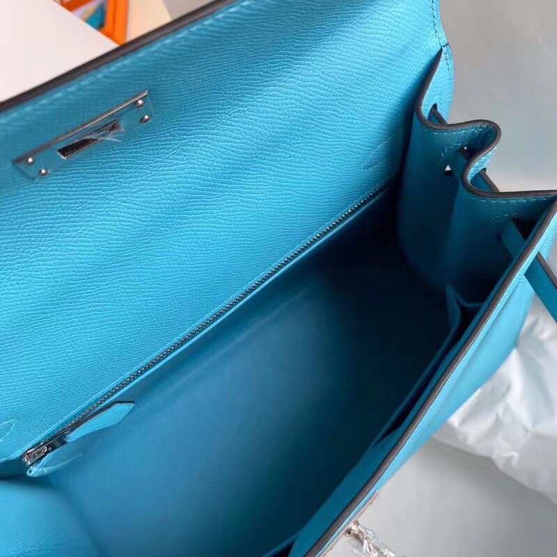 Hermes Kelly 28cm Handbag Shoulder Bag in Blue De Nord Epsom Leather